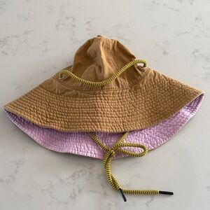 OAS canvas sun hat with contrast trim and woven tie